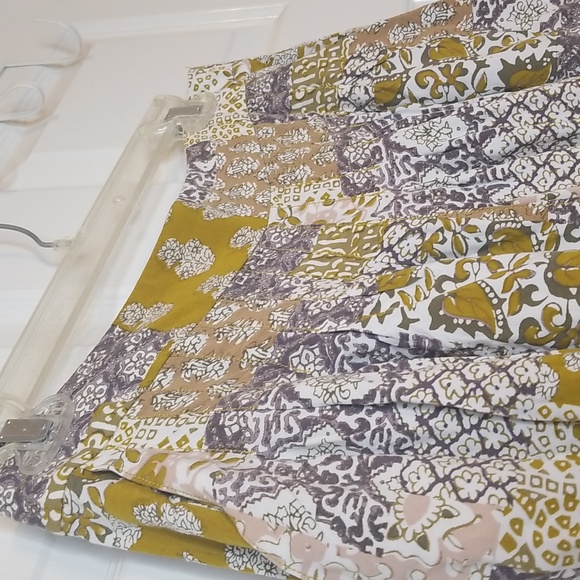 Maeve By Anthropologie Patchwork Boho Pleated Skort Shorts - Picture 6 of 14